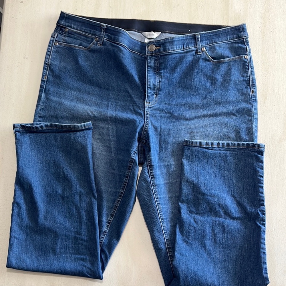 CJ Banks blue jean pants, size 18W